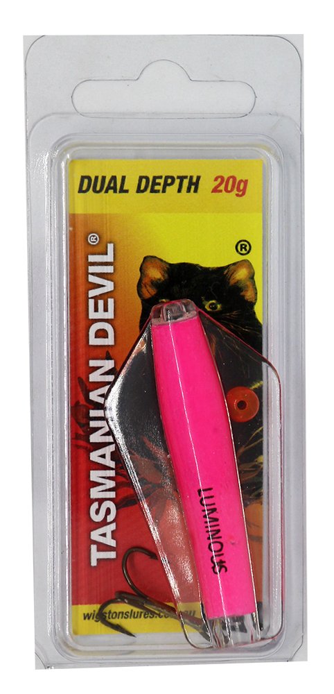 Tasmanian Devil 20gm Dual Depth Lure, Luminous Pink