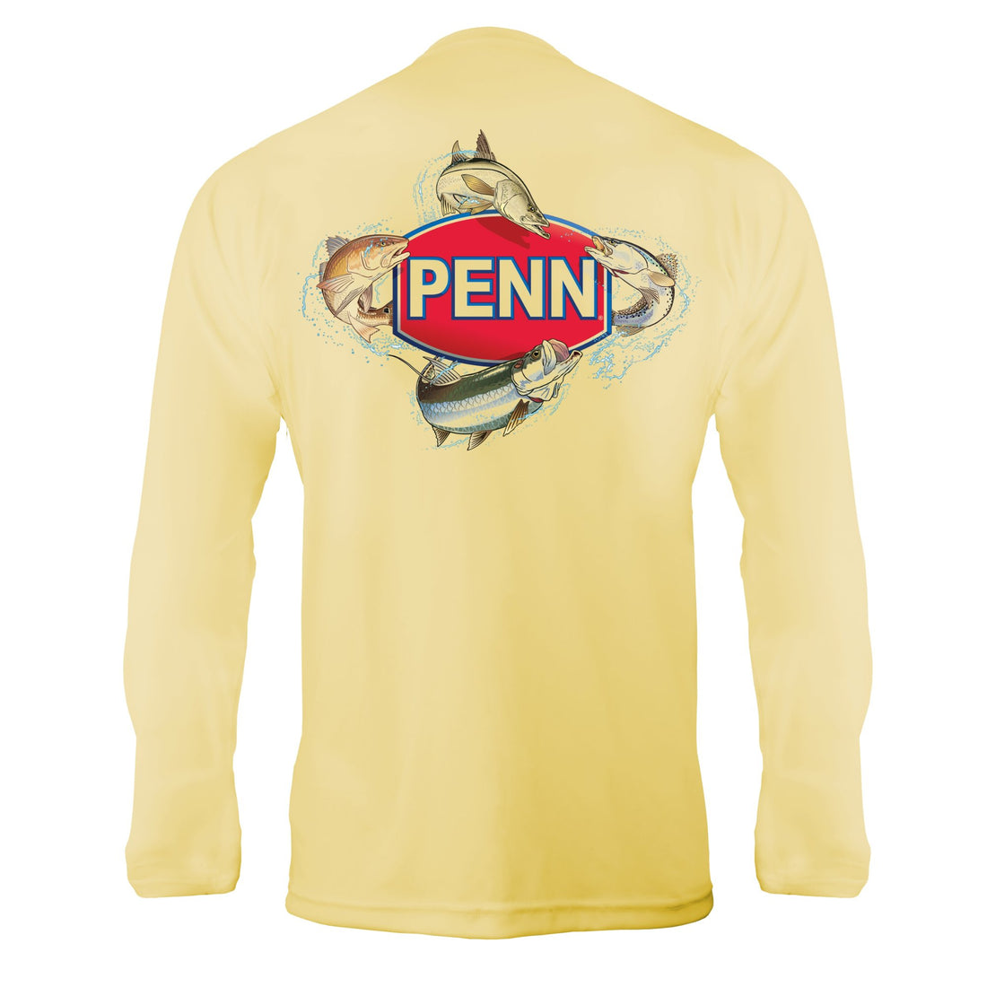 Penn LSPI4FYLWXXL Inshore Performance Long T-Shirt, Yellow, XX-Large