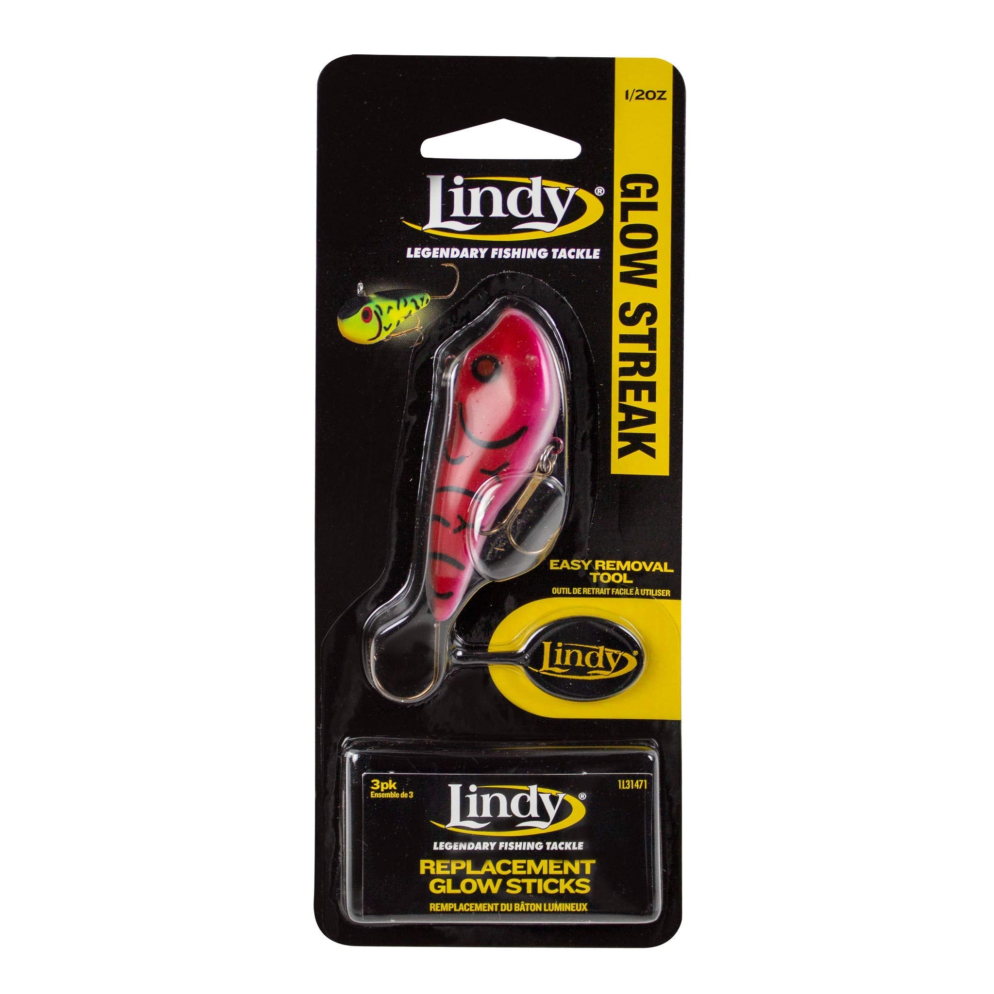 Lindy Fishing Tackle - Lindy Glow Streak-Red Craw (LGSTK319) 1/2oz